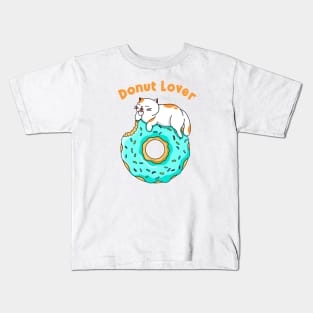 Cat Donut Lover Kids T-Shirt